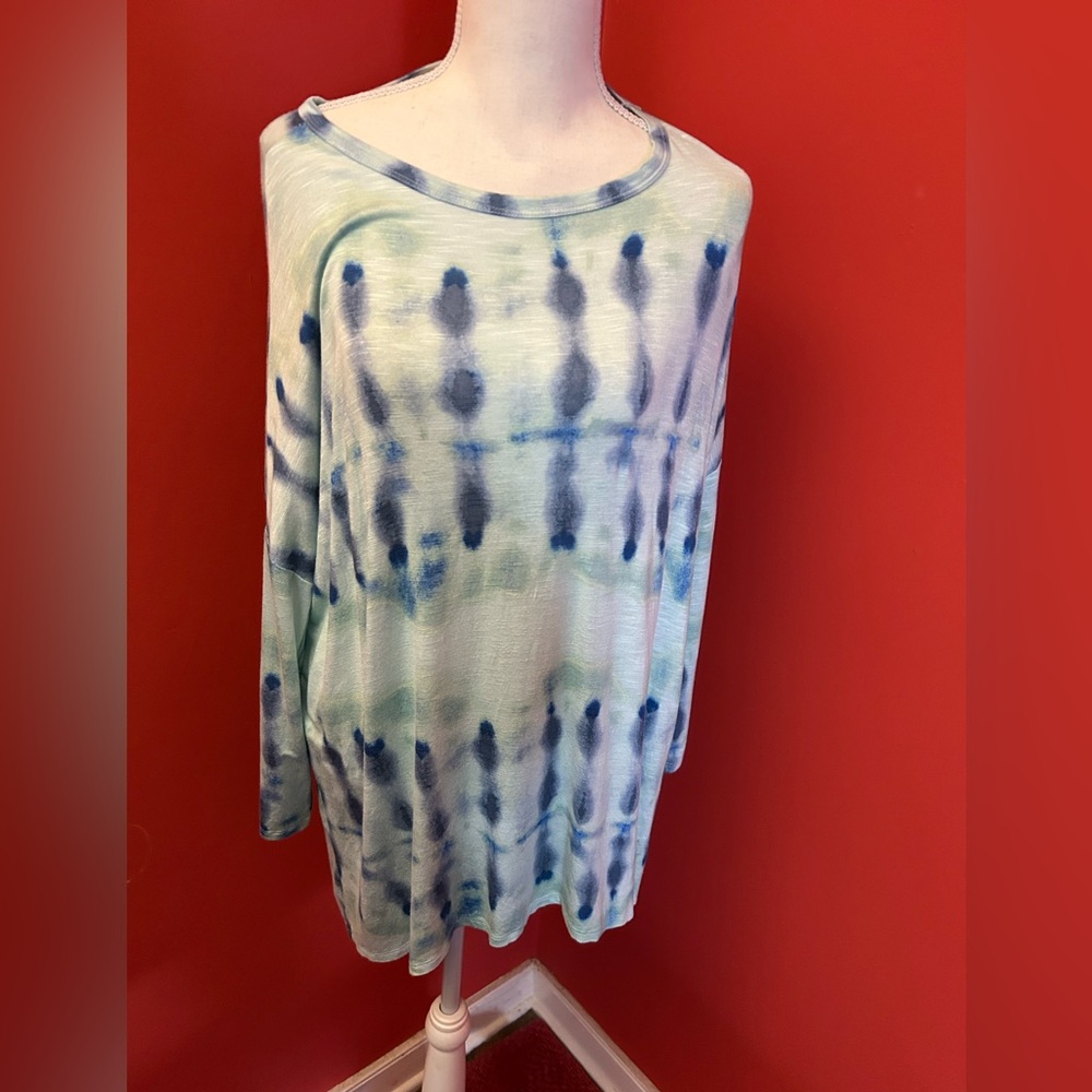 Blue Tie-Dye Women's Top